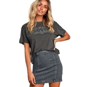 Free People Gray Mini Skirt